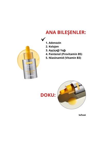 Medipeel Peptide 9 Vitanol Ampoule Pro 30 Ml Peptit Ve %20 Niasinamid İçeren Lifting Ampulü