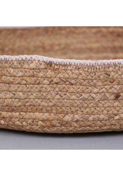 Azelya 50x13 Cm Su Sümbülü Sepet& Duvar Tabağı Bej