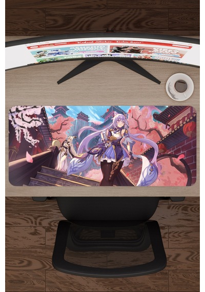 Keqing Genshin Impact Anime Gacha V1 - 70x30 Xl Gaming Mouse Pad Fare Altlığı