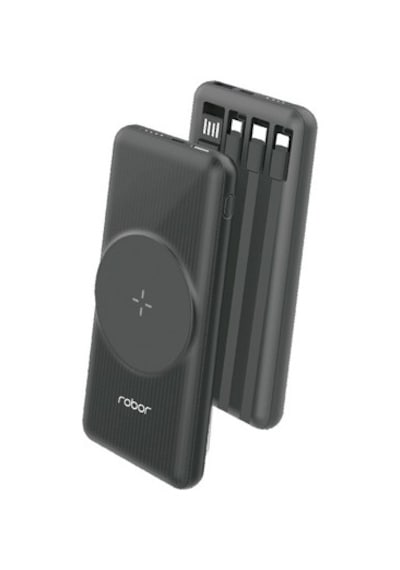 Robor R712 Taşınabilir 10.000 Mah Powerbank - Entegre Kablolu Ve Kablosuz Şarj 30.000 Mah