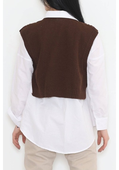 Bensu Store - Püsküllü Süveter Kahve - 355.1577. 001