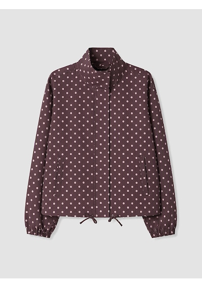 Lcw Everyday Mürdüm Dik Yaka Puantiyeli Oversize Kadın Mont