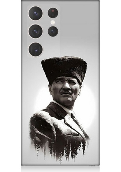 Samsung Galaxy S23 Ultra Uyumlu Silikon Kılıf Mustafa Kemal Atatürk