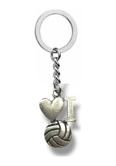 I Love Volleyball Voleybol Temalı Unisex Metal Anahtarlık