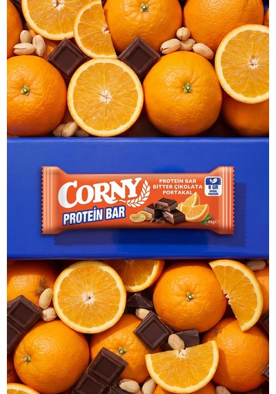 Corny Protein Bar Bitter Çikolata Portakallı 45gr X 12 Adet