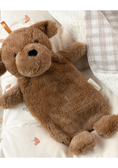 English Home Cute Dogs Pelüş Sıcak Su Torbası Kahverengi Kahverengi.