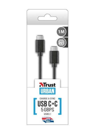 Trust Urban 21177 Usb3.1 5 Gbps Type-C-C Kablo-1 Mt