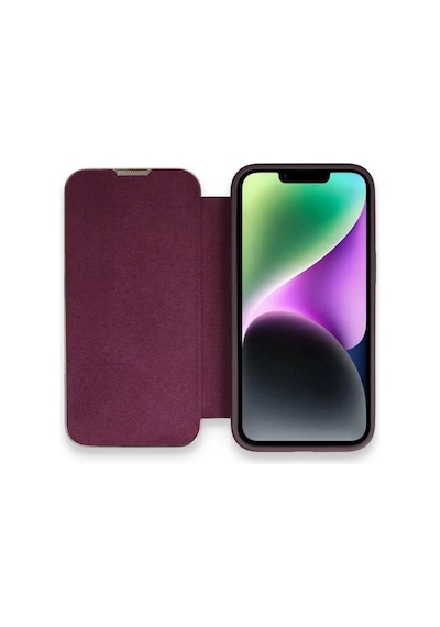 Apple İphone Uyumlu 13 Pro Max Kılıf Dolpin Kapaklı - Derin Mor Çok Renkli