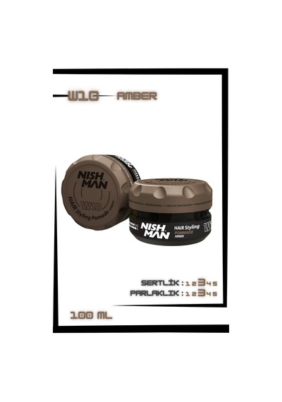 W10 Saç Şekillendirici Oynanabilir Doğal Parlak Pomade Wax / Amber 100 Ml