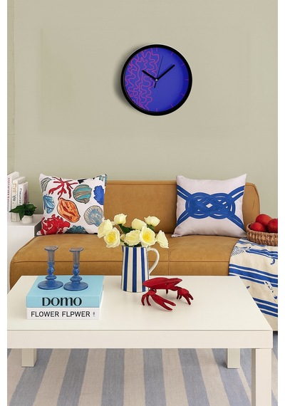 Modern Tasarım Duvar Saati - 30cm - Önü Camlı Siyah Kasa - Sessiz Mekanizma-jh0517 Siyah