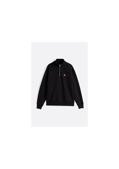 Tommy Hilfiger Erkek Siyah Tjm Rlx Fermuarlı Sweatshırt Siyah
