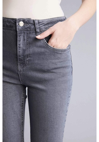 Defacto Crop Flare Fıt Yüksek Bel Jean Pantolon G2217ax26spnm55 Gri-nm55