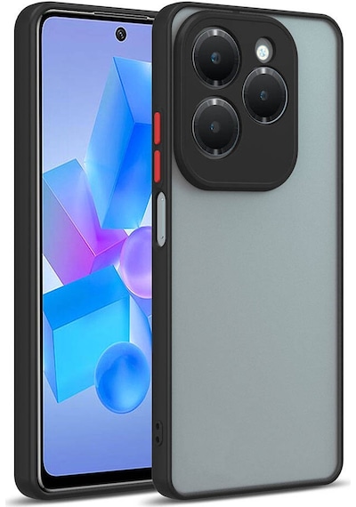Goocamp İnfinix Hot 40i Kılıf Hux Kapak - Siyah Siyah