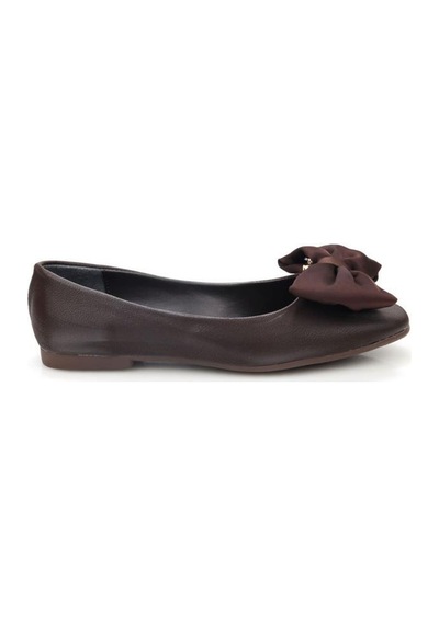 Papuçcity Fendi 03467 Kadın Günlük Fiyonklu Babet Kahve