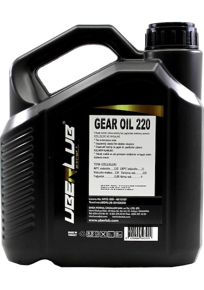 Uberlub Excell Gear Oil 220 Asansör Dişli Yağı 3 L
