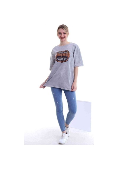 Kadın Oversize Albuquerque Baskılı Tshirt