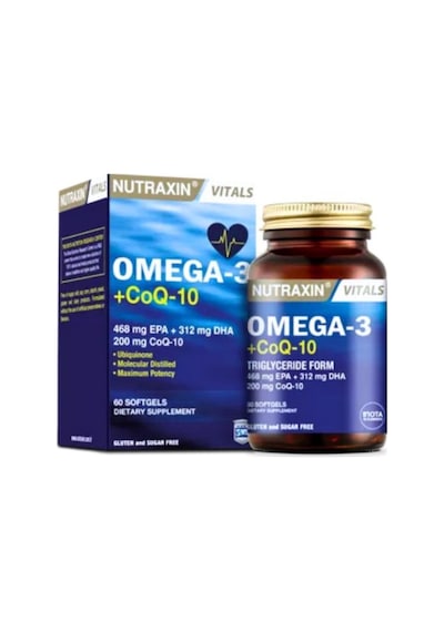 Nutraxin Omega3 CoQ-10 60 Yumuşak Kapsül
