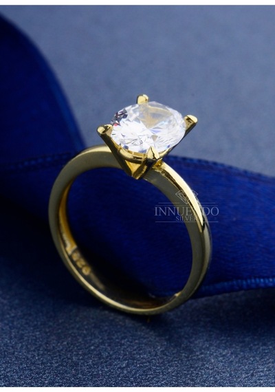 925 Ayar Gümüş 10x8 Mm 4 Karat Oval Tektaş Gümüş