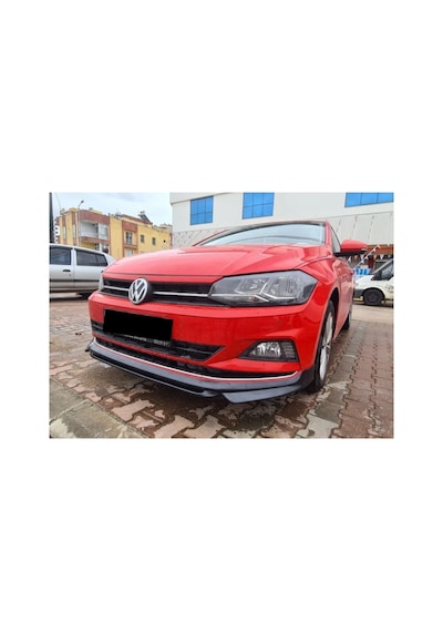 Vw Polo Mk6 Abt Ön Ek Plastik Siyah Karlık-ön-ek-bodykit 2018 2019 2020 2021 Makyajsız Kasa
