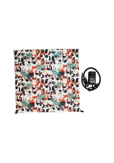Kedi Minderi Isıtmalı Model 45x45cm 12v Adaptörlü Su Geçirmez Kdtes21