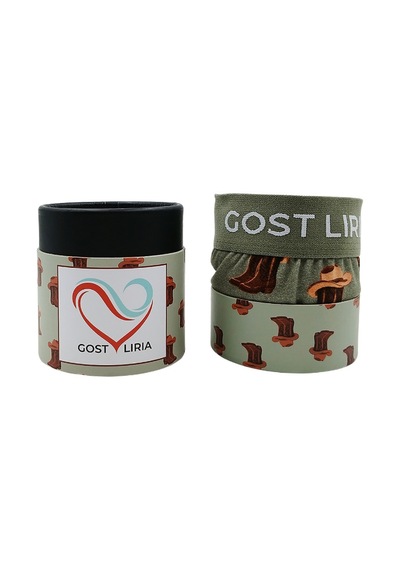 Gost Liria Covboy Desenli Erkek Boxer Yeşil