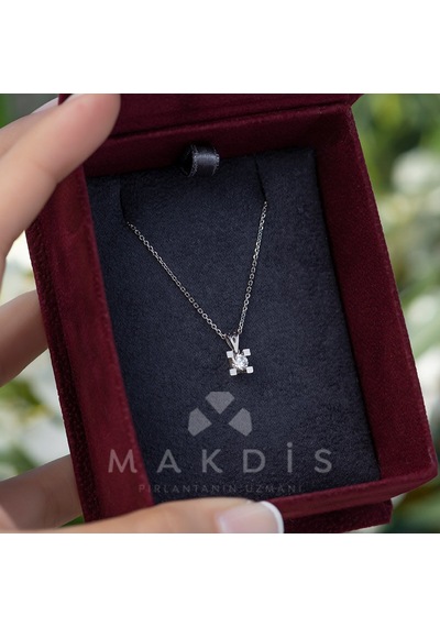 0.20 Karat Tektaş Pırlanta Kolye - Hrd Sertifikalı 97460963