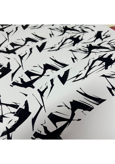 Beyaz Jant Kaplama Sticker Etiket Modeli 17inch Uyumlu Beyaz Siyah Desenli
