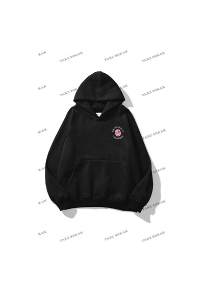 Startmore Y2k Unisex Emotionally Sweatshirt Kod 1553 Siyah Siyah