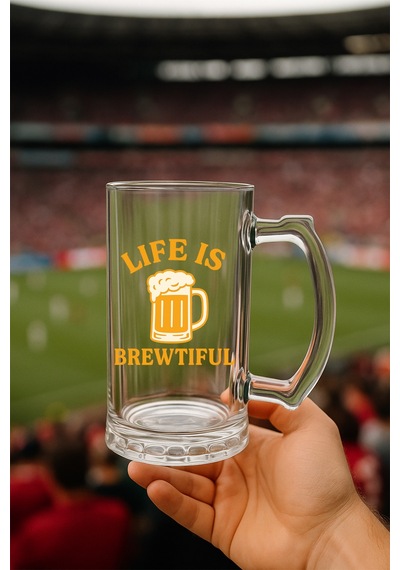 Baskılı Bira Bardağı Life