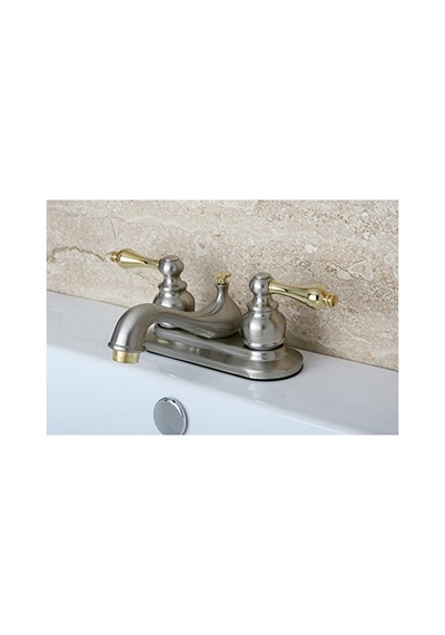 Kb609al Restorasyon 4 İnç Centerset Lavabo Bataryası, Fırçalanmış Nikel Ve Parlak Pirinç Genel