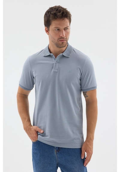 Mavi Polo Yaka Pike Kısa Kol Slim Fit %100 Pamuk Tişört 1011260171