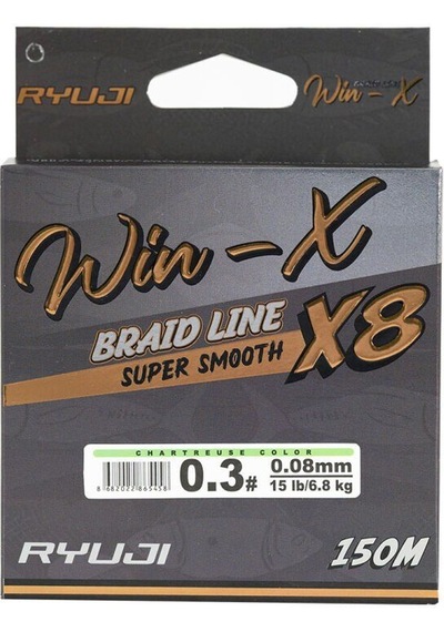 Ryuji Winx 0.18mm 150m Chartreuse 8 Kat İp Misina 12.7kg Çeker