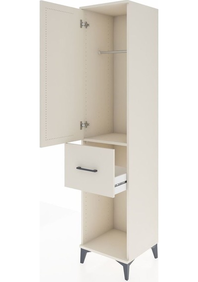 Hyperion Dolap Tek Raflı Tek Çekmeceli Tek Askılı 44x44x195 Aytaşı-aytaşı Aytası