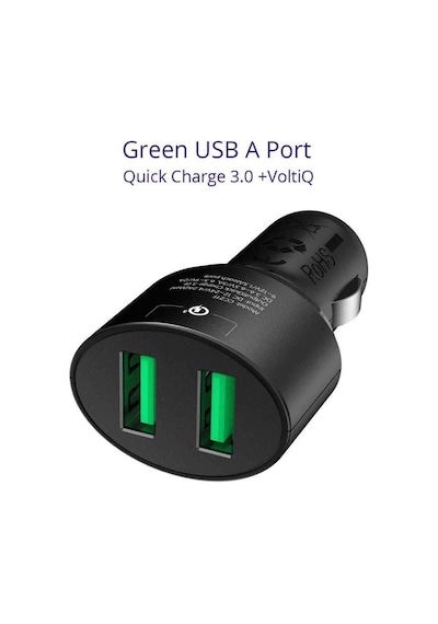 Tronsmart Çift Usb Çıkışlı Dual Port Qc 3.0 Hızlı Araç Şarj Cihaz