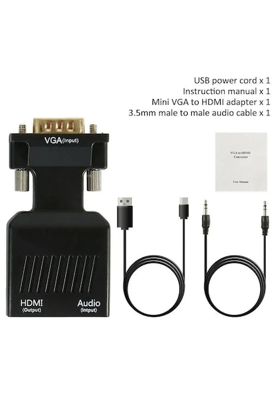Vga To Hdmı Adaptörü 1080p Full Hd Hdmı Dönüştürücü
