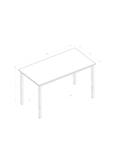 Sehpol Çalışma Masası 125x65 Cm Antrasit Gri