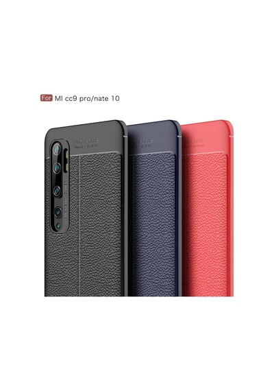Xiaomi Mi Note 10 Kılıf Niss Tam Korumalı Lüx Deri Silikon Kapak