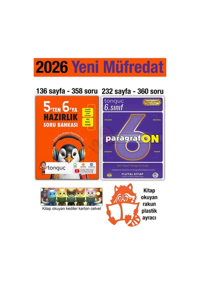 5'ten 6'ya Hazırlık Kitabı 2026 Yaz Tatili 6. Sınıf Paragrafon Soru Bankası