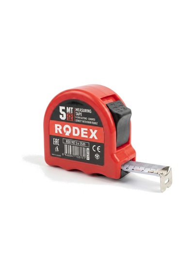 Rodex Rdx 907 5 Metre 25 Mm Alttan Stoplu Şerit Metre 5 M
