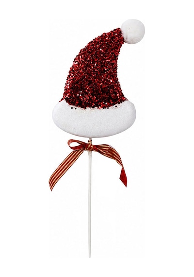 Yılbaşı Süsü Pike Şapka Kırmızı 40 Cm