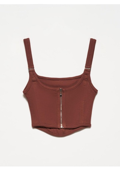 Dilvin 3793 Korse Top-kahve-4307 Kahve