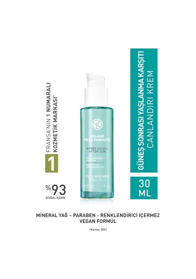 Yves Rocher Güneş Sonrası  Yüz Kremi 30 ML