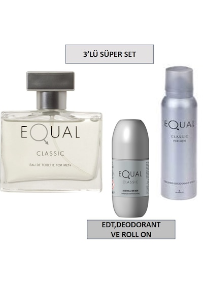 Equal Kofre Set Edt 75ml + Deodorant 150ml+roll-on Fresh - Marin