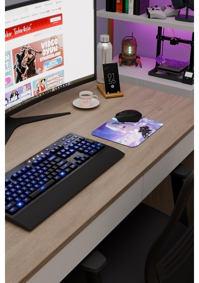 Skirk Genshin Impact Anime Gacha V4 - 22x18 Gaming Mouse Pad Fare Altlığı