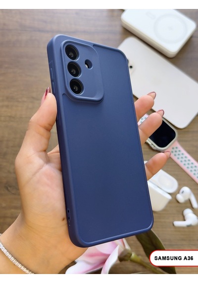 Samsung Galaxy A36 Uyumlu Kamera Korumalı Darbeye Dayanıklı Renk Atmayan Keep Silikon Kılıf Lacivert