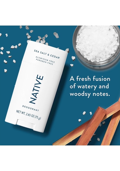 Native Sea Salt & Cedar Alüminyumsuz Stick Deodorant 65gr