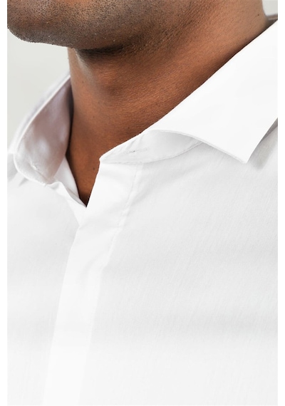 Tudors Süper Slim Fit Dar Kesim Erkek Gömlek-15230 Beyaz