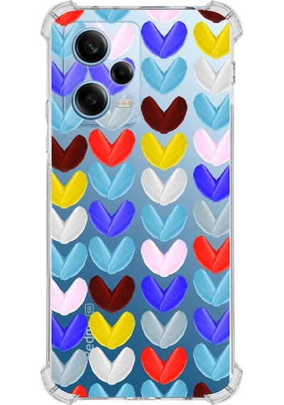 Prinrify Xiaomi Redmi Note 12 Pro 5g Water Color 1 Baskılı Şeffaf Köşe Korumalı Antişok Kılıf