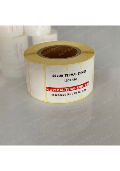 40X20 Termal Etiket Rulo Barkod Etiket Kalite Barkod