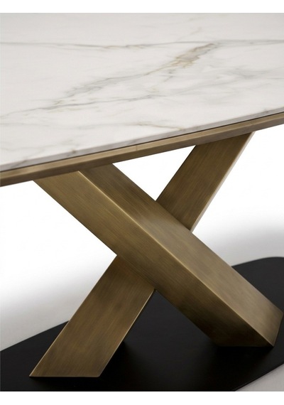 Nexus Seramik Yemek Masası 90x190 Gold